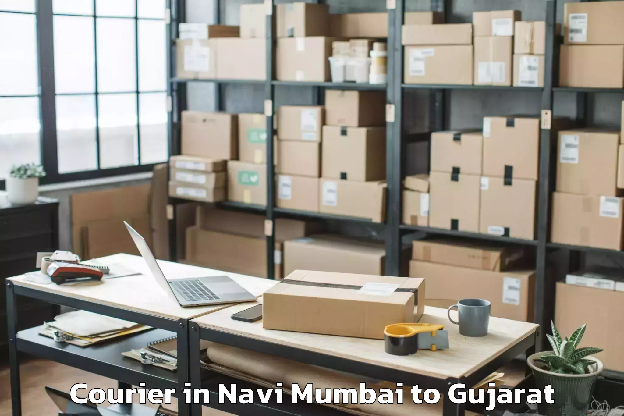 Book Your Navi Mumbai to Shivrajpur Courier Today